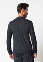Ansicht von einem Herren-Model, das HU anthracite baumwolle Shirt langarm trägt
