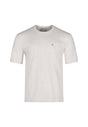 Vorderansicht (Freisteller) von HU beige melange baumwolle Shirt kurzarm