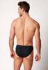 Rückansicht von einem Herren-Model, das HU black modal/viskose/tencel Slip trägt