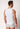 Rückansicht von einem Herren-Model, das HU white modal/viskose/tencel Tanktop trägt