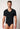 Vorderansicht von einem Herren-Model, das HU black modal/viskose/tencel V-Shirt kurzarm trägt