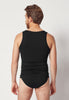 Rückansicht von einem Herren-Model, das HU black modal/viskose/tencel Tanktop trägt