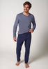 Vorderansicht von einem Herren-Model, das HU faded denim baumwolle Pyjama lang trägt