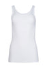 Ansicht von einem Damen-Model, das HU white modal/viskose/tencel Tanktop Doppelpack trägt