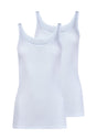 Vorderansicht (Freisteller) von HU white baumwolle Tanktop Doppelpack