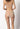 Rückansicht von einem Damen-Model, das HU nude baumwolle Midi Slip Doppelpack trägt
