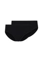 Vorderansicht (Freisteller) von HU black baumwolle Midi Slip Doppelpack