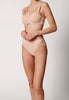 Vorderansicht von einem Damen-Model, das HU dusty rose baumwolle Midi Slip Doppelpack trägt