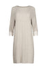 Vorderansicht (Freisteller) von HU champagner modal/viskose/tencel Kleid 3/4 Ärmel