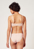 Rückansicht von einem Damen-Model, das HU dusty rose mikrofaser Bandeau BH trägt