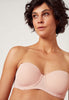 Nahaufnahme von einem Damen-Model, das HU dusty rose mikrofaser Bandeau BH trägt