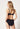 Rückansicht von einem Damen-Model, das HU black baumwolle Soft BH trägt