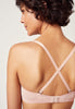 Nahaufnahme von einem Damen-Model, das HU dusty rose mikrofaser Triangel Spacer BH trägt