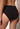 Nahaufnahme von einem Damen-Model, das HU black baumwolle Midi Slip Doppelpack trägt