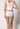 Rückansicht von einem Damen-Model, das HU white baumwolle Midi Slip 4er Pack trägt