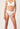Vorderansicht von einem Damen-Model, das HU white mikrofaser Rio Slip Doppelpack trägt