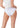Rückansicht von einem Damen-Model, das HU white mikrofaser Rio Slip Doppelpack trägt