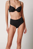 Vorderansicht von einem Damen-Model, das HU black mikrofaser Maxi Slip trägt