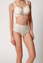 Vorderansicht von einem Damen-Model, das HU bridal blush mikrofaser Maxi Slip trägt