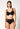 Vorderansicht von einem Damen-Model, das HU black mikrofaser Minimizer BH trägt