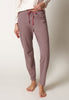 Vorderansicht von einem Damen-Model, das HU rose denim stripes baumwolle Hose lang trägt