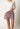 Vorderansicht von einem Damen-Model, das HU rose denim stripes baumwolle Hose kurz trägt