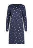 Vorderansicht (Freisteller) von HU dressblue dots baumwolle Nachthemd langarm
