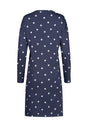 Rückansicht (Freisteller) von HU dressblue dots baumwolle Nachthemd langarm