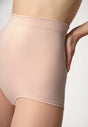 Nahaufnahme von einem Damen-Model, das HU dusty rose mikrofaser Taillien Pants trägt