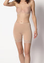 Vorderansicht von einem Damen-Model, das HU nude modal/viskose/tencel Pants langes Bein trägt
