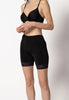 Vorderansicht von einem Damen-Model, das HU black modal/viskose/tencel Pants langes Bein trägt