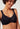 Nahaufnahme von einem Damen-Model, das HU black mikrofaser Minimizer BH trägt
