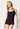 Vorderansicht von einem Damen-Model, das HU black modal/viskose/tencel Spaghetti Top trägt