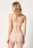 Rückansicht von einem Damen-Model, das HU dusty rose modal/viskose/tencel Soft BH trägt