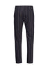 Rückansicht (Freisteller) von HU anthracite stripe baumwolle Hose lang