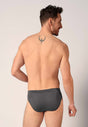 Rückansicht von einem Herren-Model, das HU asphalt modal/viskose/tencel Slip trägt